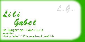 lili gabel business card